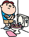 使用していない時も便器に水が流れている
